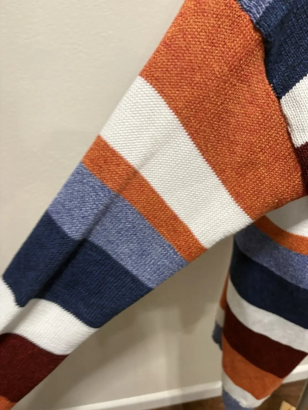 Ecowish Cardigan Sweater Women Small Open Front Color Block Knit